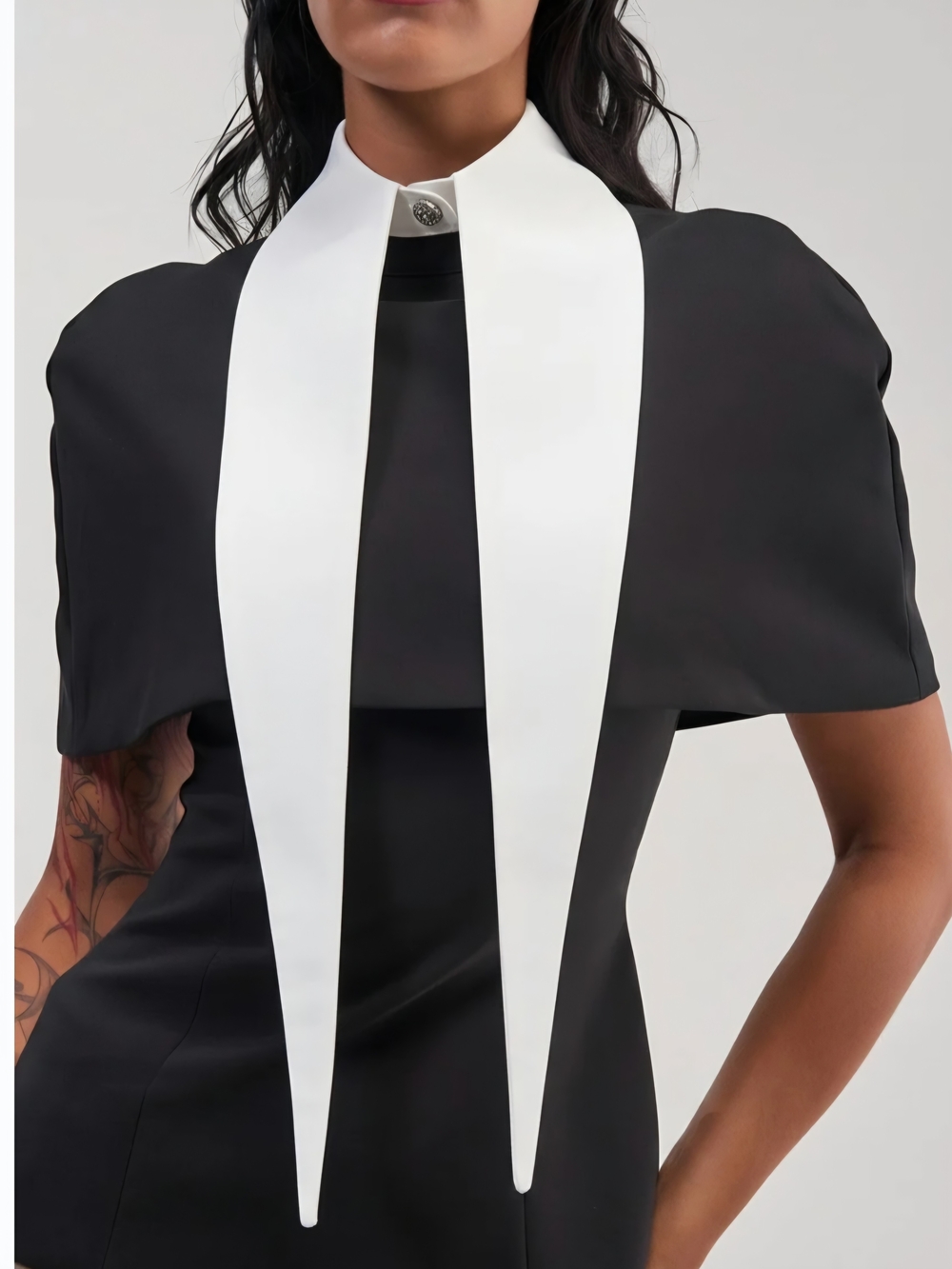 White Stand Collar